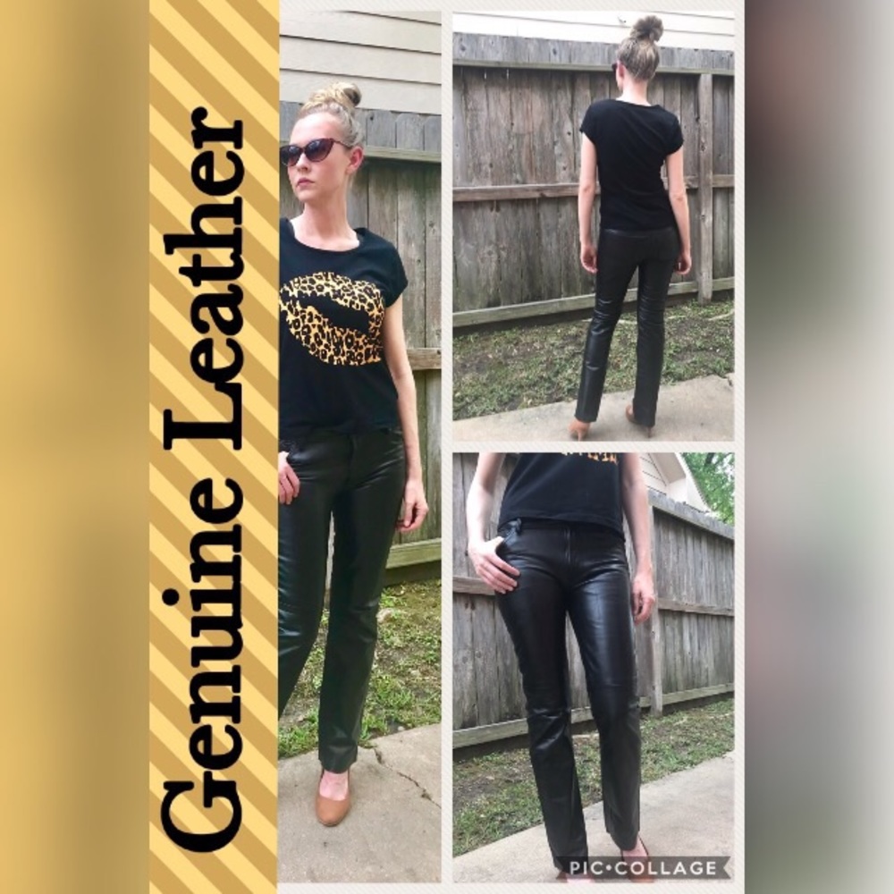 🖤Genuine Black Leather Jeans - Earl Jeans